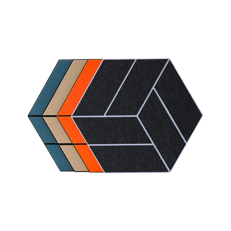 Anpassbare schallabsorbierende Platte aus gerillter Polyesterfaser