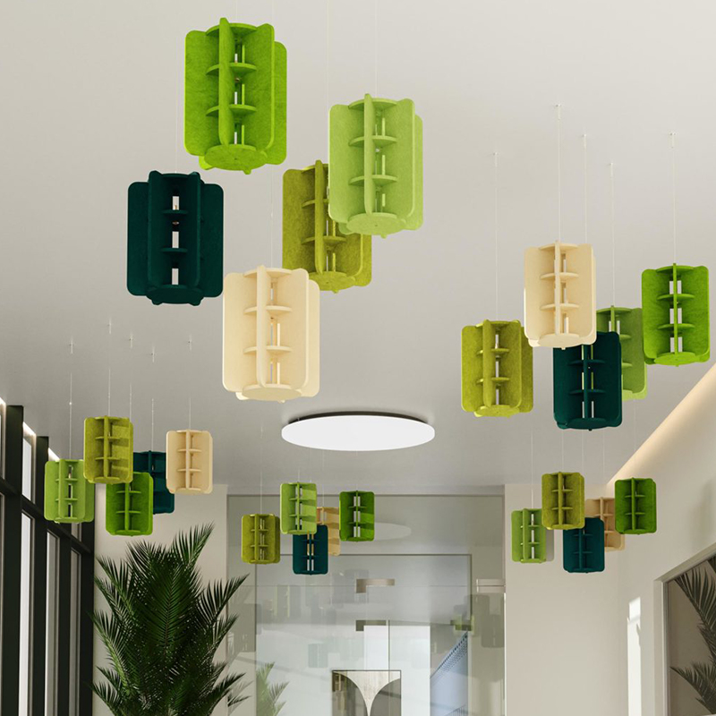 Moderne Design-Akustikplatten-Baffeln, schallabsorbierende und umweltfreundliche Polyesterfaserplatten in Streifenform für den Einsatz im Fitnessstudio Moderne Design-Akustikplatten-Baffeln, schallabsorbierende und umweltfreundliche Polyesterfaserplatten in Streifenform für den Einsatz im Fitnessstudio