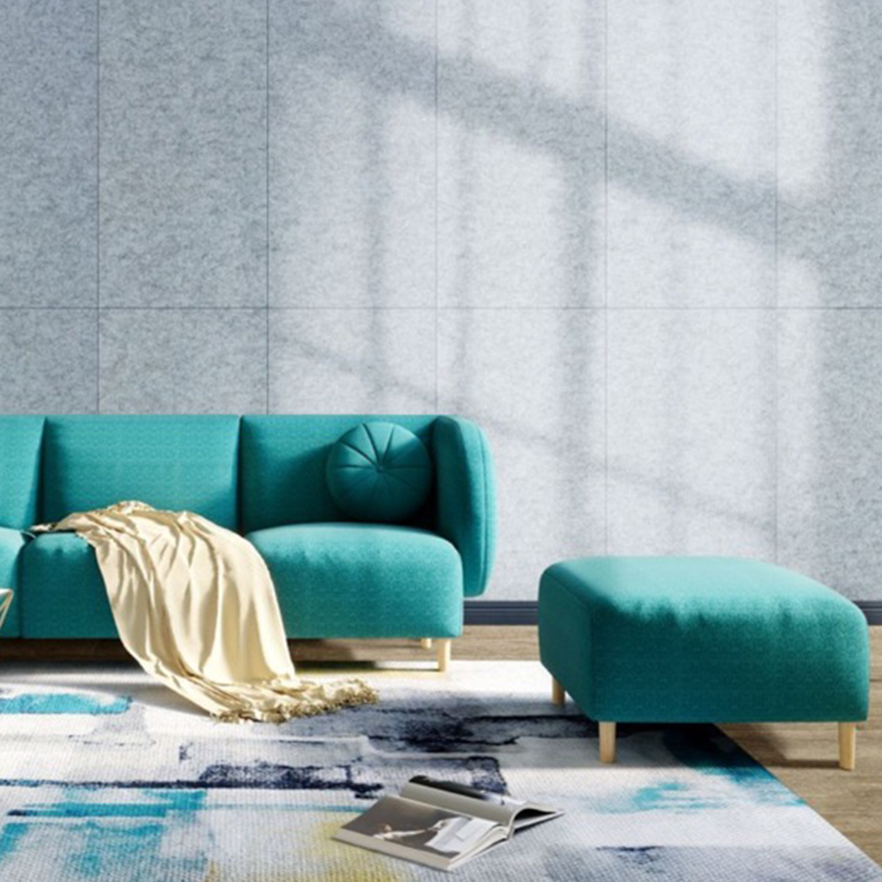 Anpassbare schallabsorbierende Platte aus gerillter Polyesterfaser