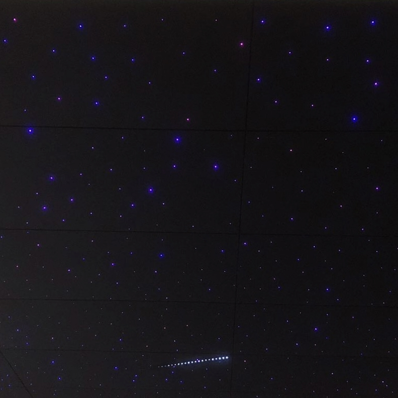 Spesonic Akustik-Faseroptik-Sternenhimmel-Deckenpaneel. Akustische Sterndecke aus Polyesterfaser-Sternenlicht Spesonic Akustik-Faseroptik-Sternenhimmel-Deckenpaneel. Akustische Sterndecke aus Polyesterfaser-Sternenlicht