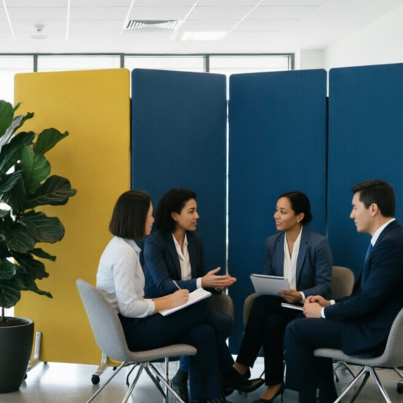 Schalldichte Bürotrennwand mit Rollen, Bürotrennwand mit Reißverschluss